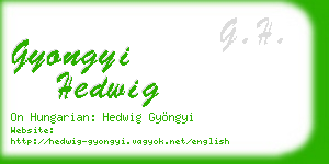 gyongyi hedwig business card